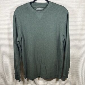 Eddie Bauer Men's Forest Green Long Sleeve Tee